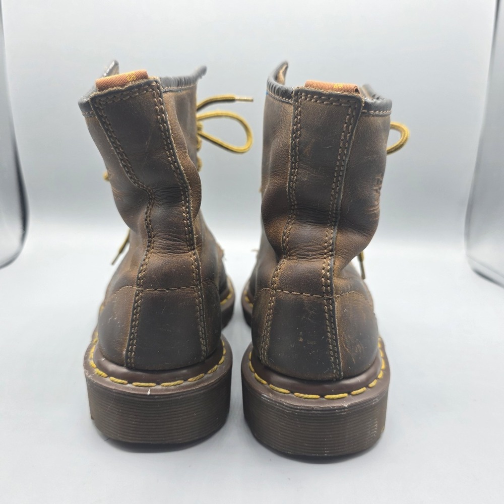 Vtg Dr Martens Boots UK 4 Womens 6 US Brown Leather 8 Eye Combat‎ England Mens 5 - Picture 7 of 16